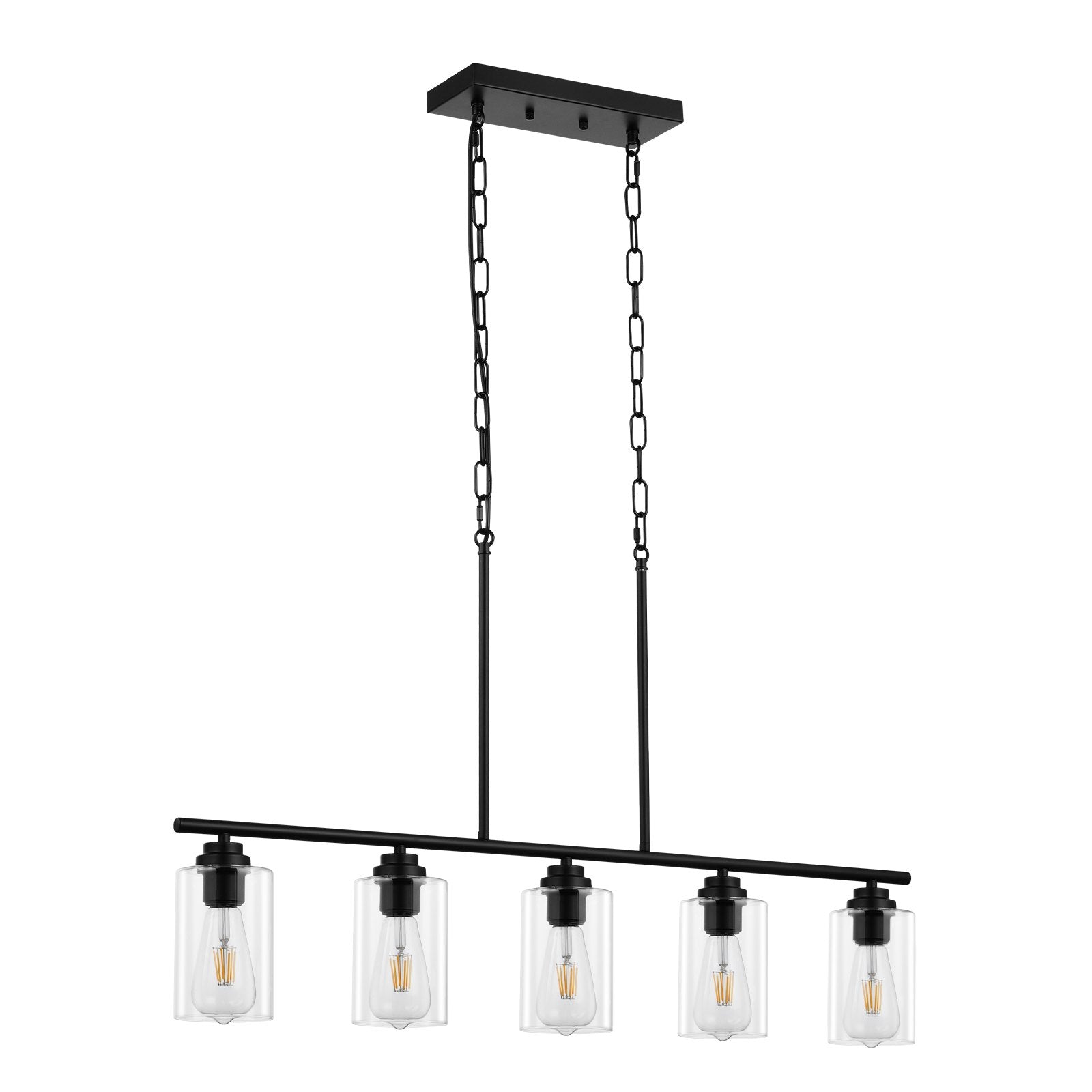 VEVOR 5-Light Kitchen Island Pendant Lights 60W Adjustable Dining Room Light E26 