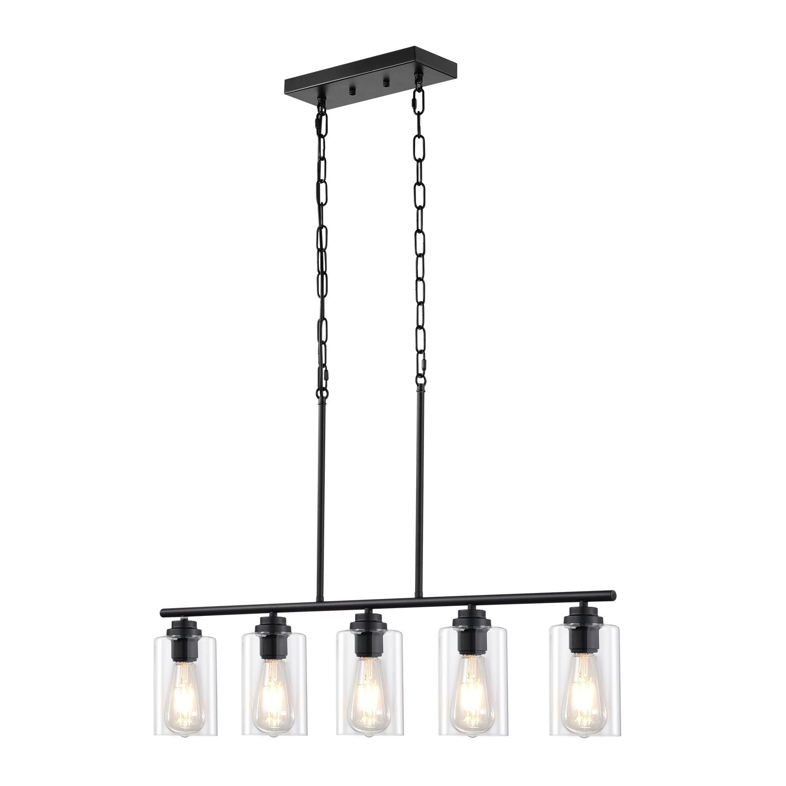 VEVOR 5-Light Kitchen Island Pendant Lights 60W Adjustable Dining Room Light E26 