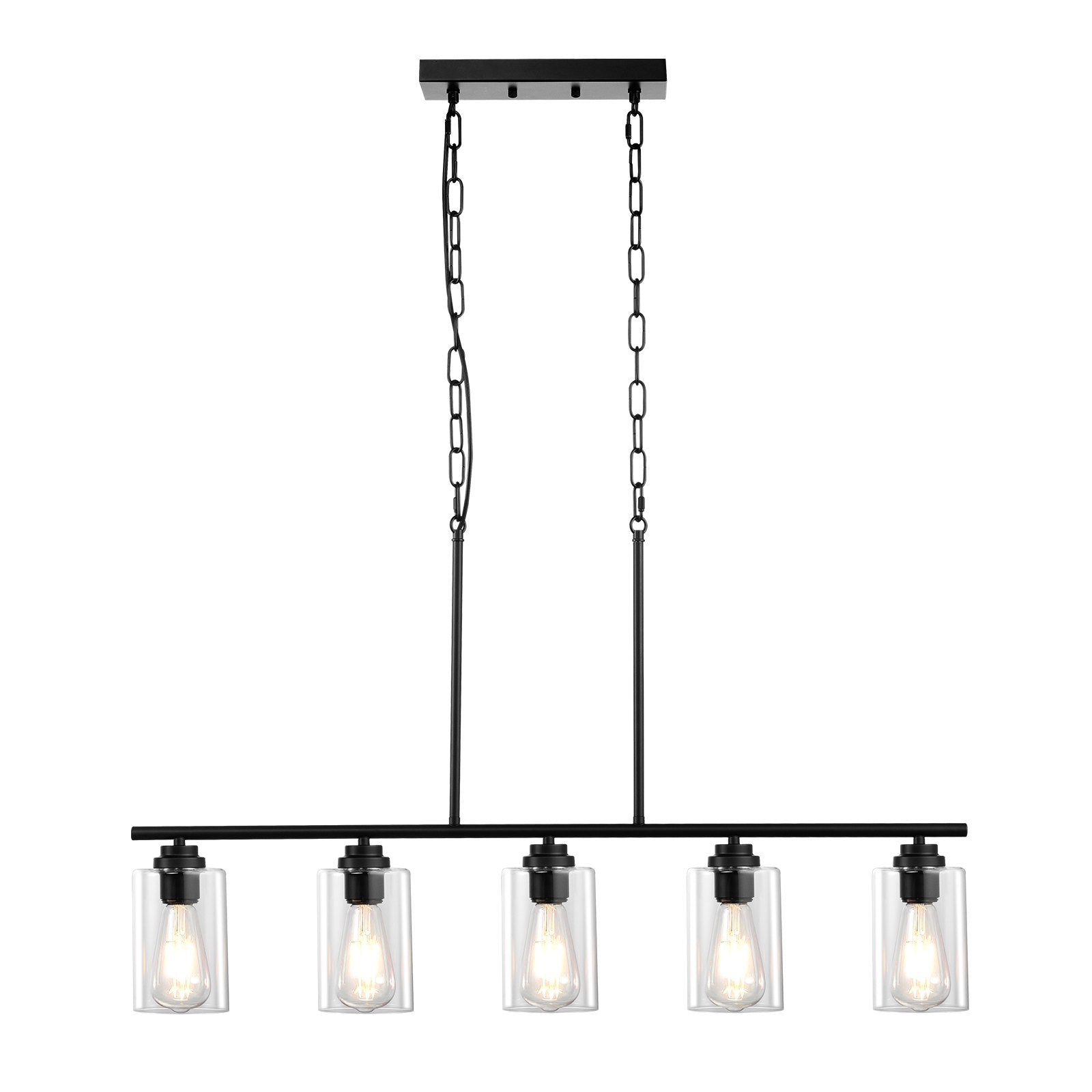 VEVOR 5-Light Kitchen Island Pendant Lights 60W Adjustable Dining Room Light E26 