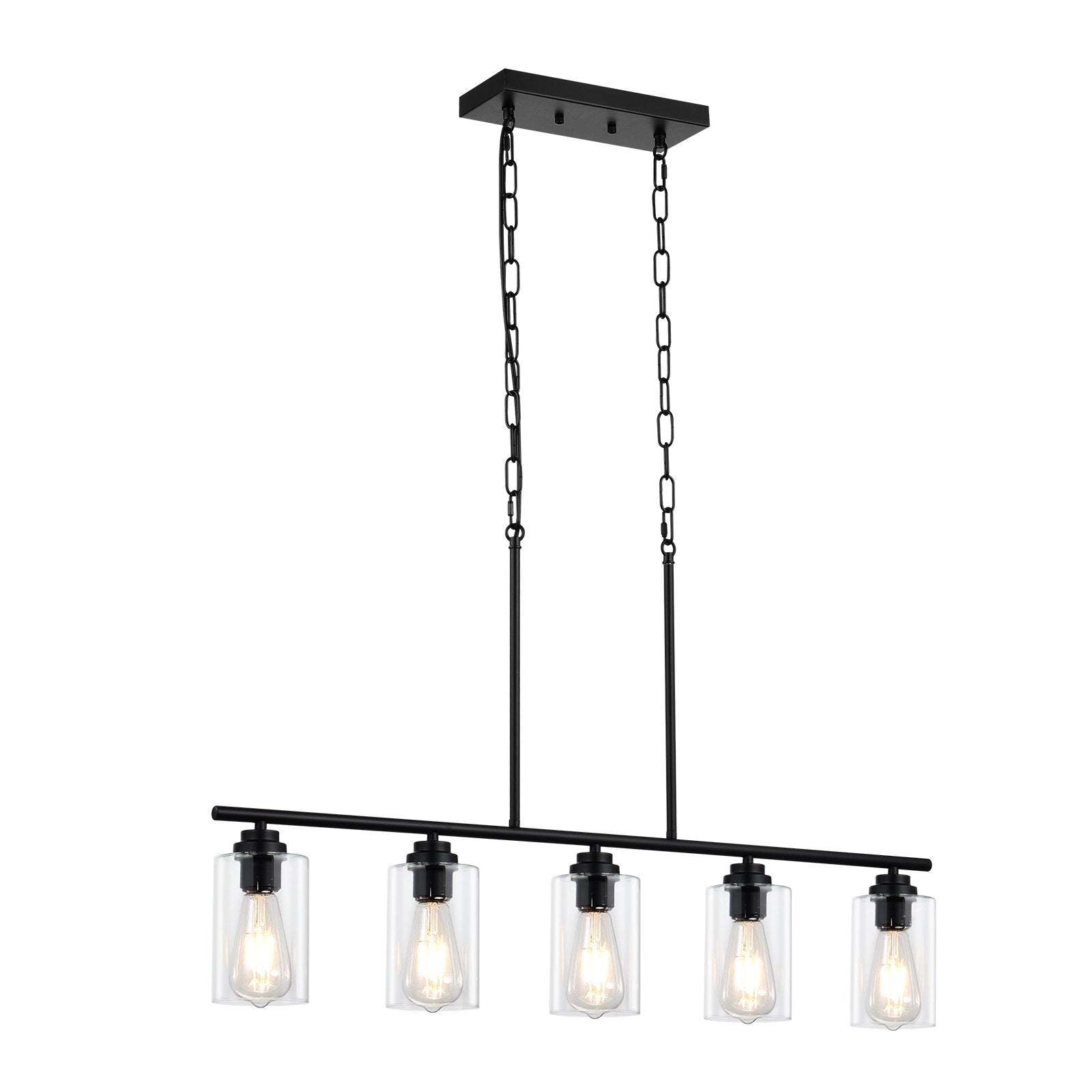 VEVOR 5-Light Kitchen Island Pendant Lights 60W Adjustable Dining Room Light E26 