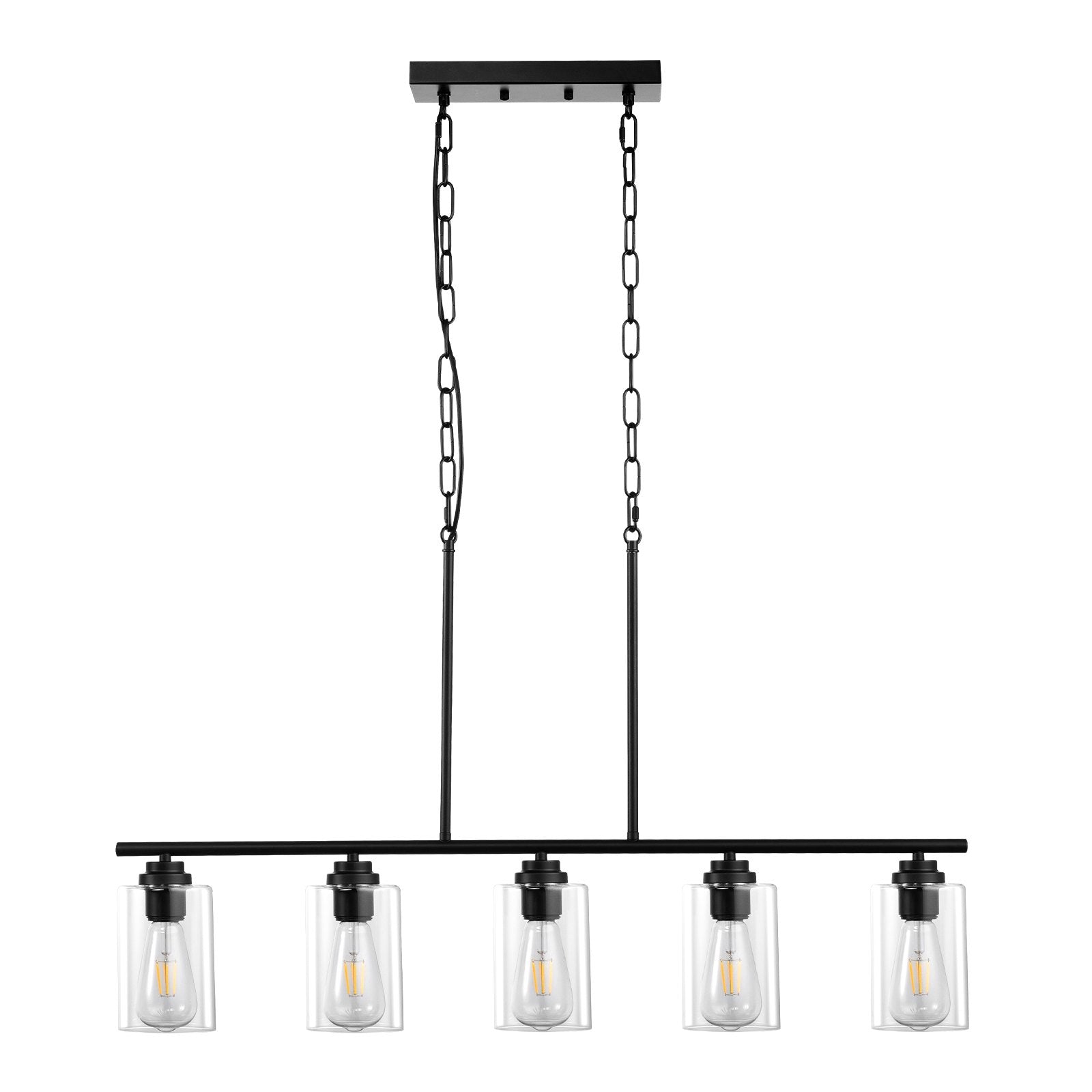 VEVOR 5-Light Kitchen Island Pendant Lights 60W Adjustable Dining Room Light E26 