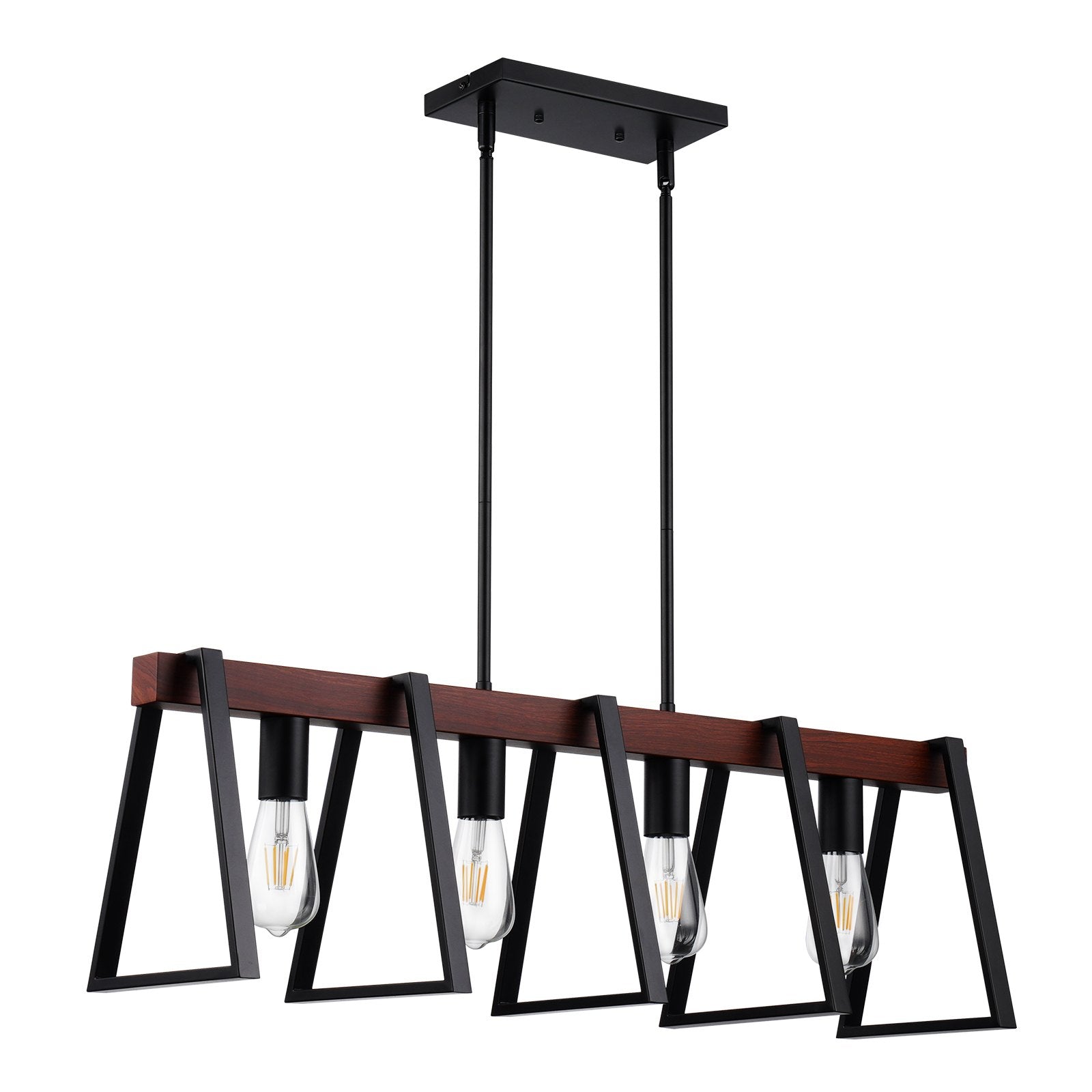 VEVOR 4-Light Kitchen Island Pendant Lights 60W Adjustable Dining Room Light E26 