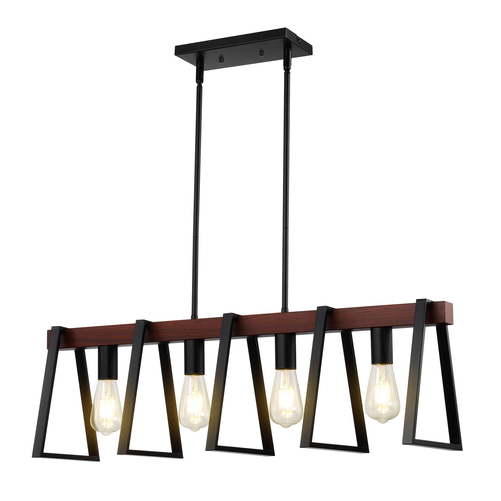 VEVOR 4-Light Kitchen Island Pendant Lights 60W Adjustable Dining Room Light E26 