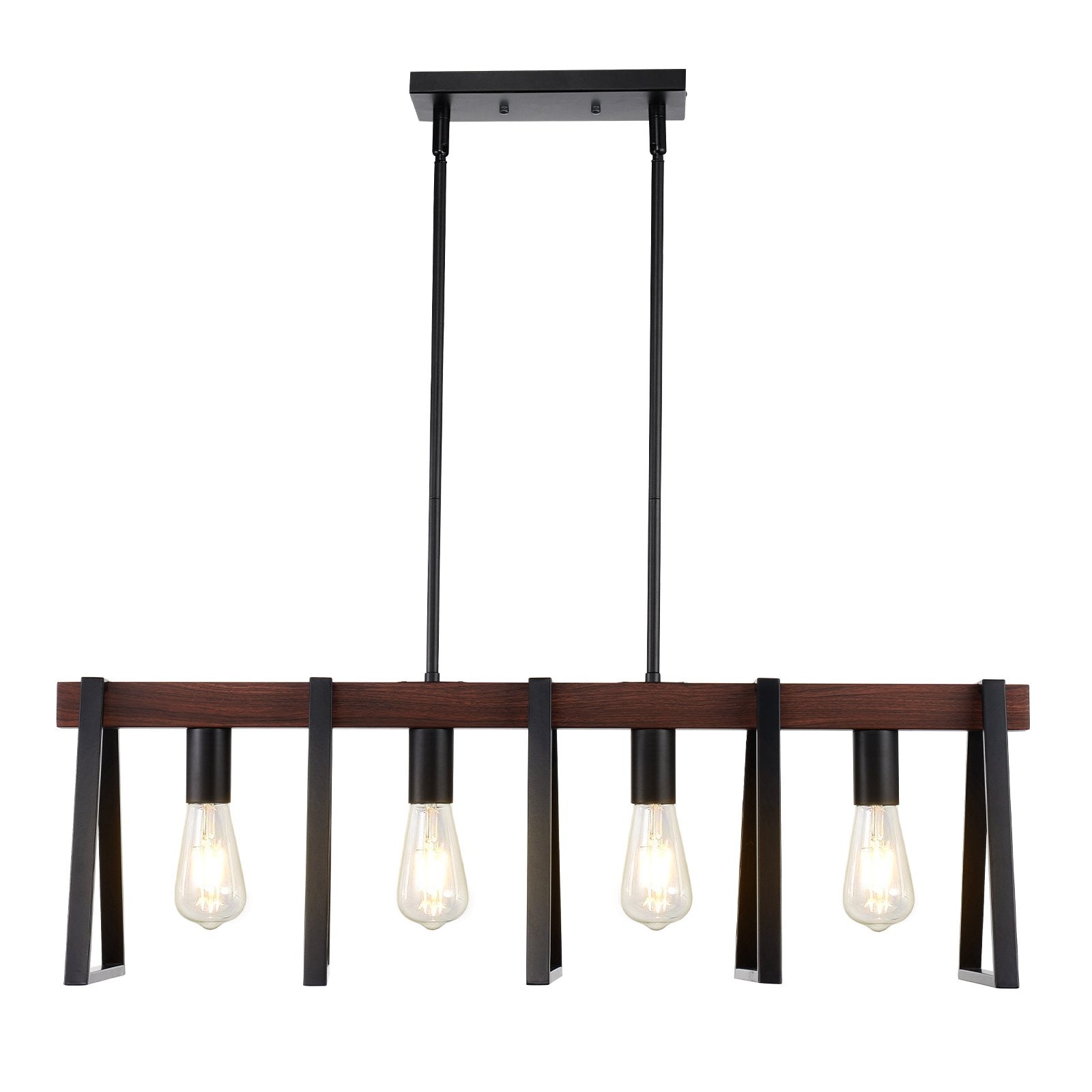 VEVOR 4-Light Kitchen Island Pendant Lights 60W Adjustable Dining Room Light E26 
