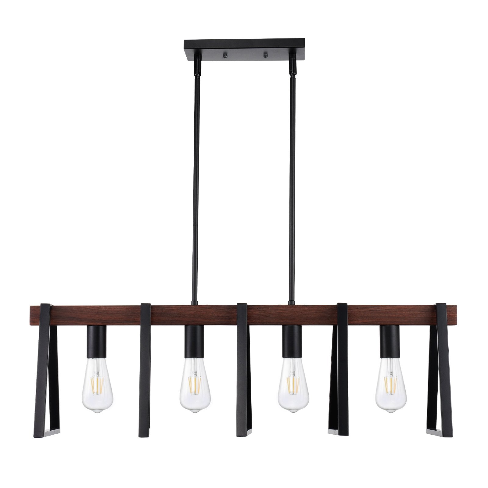 VEVOR 4-Light Kitchen Island Pendant Lights 60W Adjustable Dining Room Light E26 