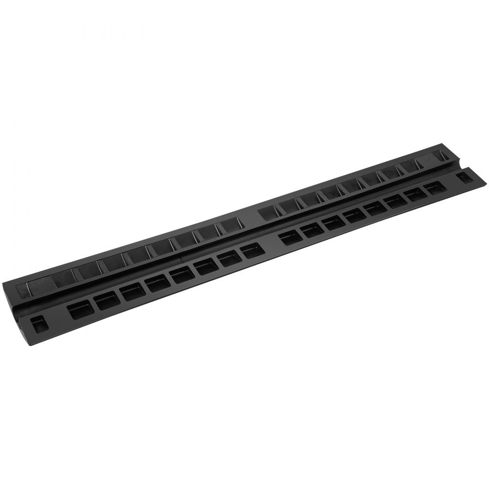 VEVOR 3.28 ft Cable Protector Ramp, 4 Pack of 1 Channel, 18000 lbs/axle Capacity Heavy Duty Rubber Speed Bumps, Floor Cord Cable Protector Wire Cover, for Residential Areas, Private Garages, Gardens 