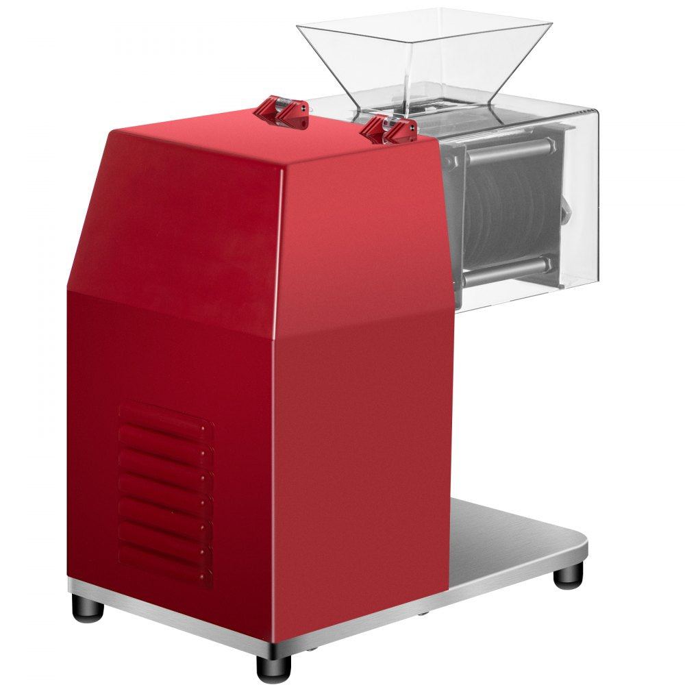 VEVOR Commercial Meat Cutting Machine, 551 Lbs/H 850W Meat Shredding Machine, 3.5mm Blade Electric Meat Cutter, Stainless Steel Restaurant Food Cutter, for Kitchen Supermarket Lamb Beef Chicken, Red 