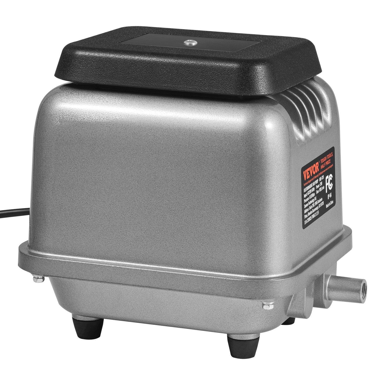 VEVOR Linear Air Pump, 109L/Min Air Flow Septic Aerator Pump, Aeration System for 1/2 Acre 10FT Deep Ponds, Water Gardens, Waste Treatments, Septic Tanks, Aquariums, Seafood Restaurants, Fish Farms 