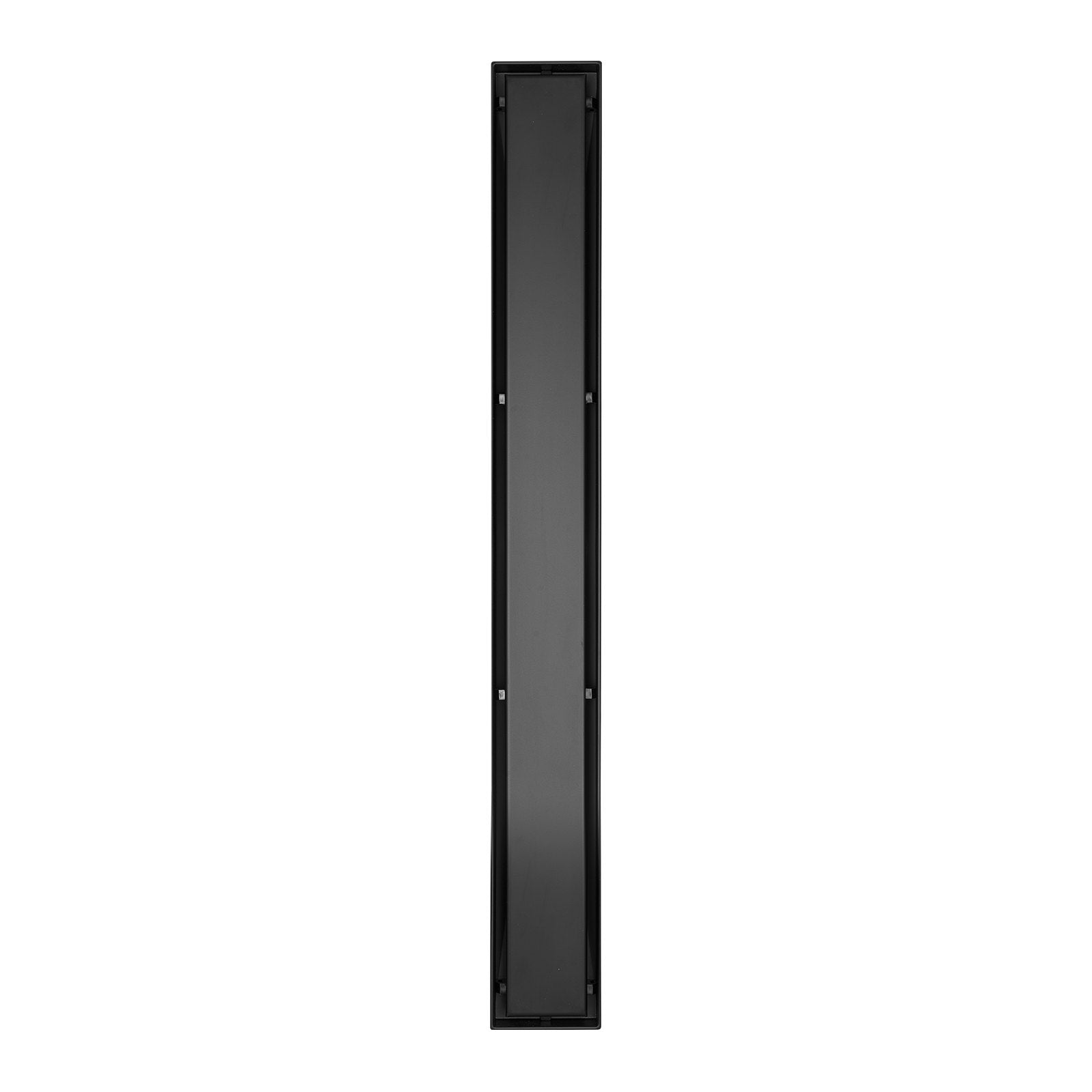 VEVOR 24-Inch Linear Shower Drain Offset with Tile Insert Cover,Brushed 304 Stainless Steel Rectangle Shower Floor Drain, Sleek Linear Drain with Hair Strainer, Black 