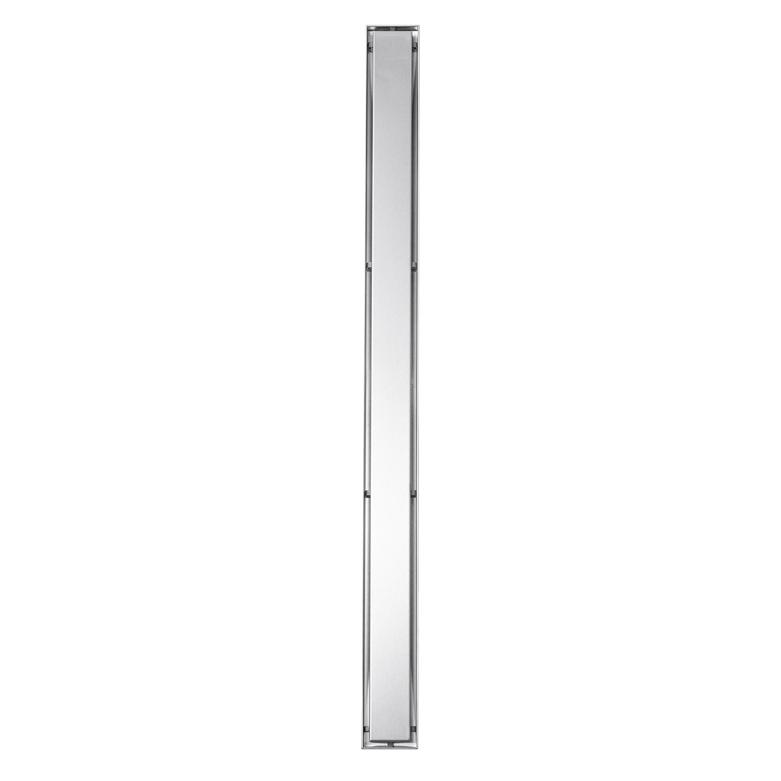 VEVOR 36Inch Linear Shower Drain Offset with Tile Insert Cover,Brushed 304 Stainless Steel Rectangle Shower Floor Drain,Linear Drain with Leveling Feet,Hair Strainer Silver 