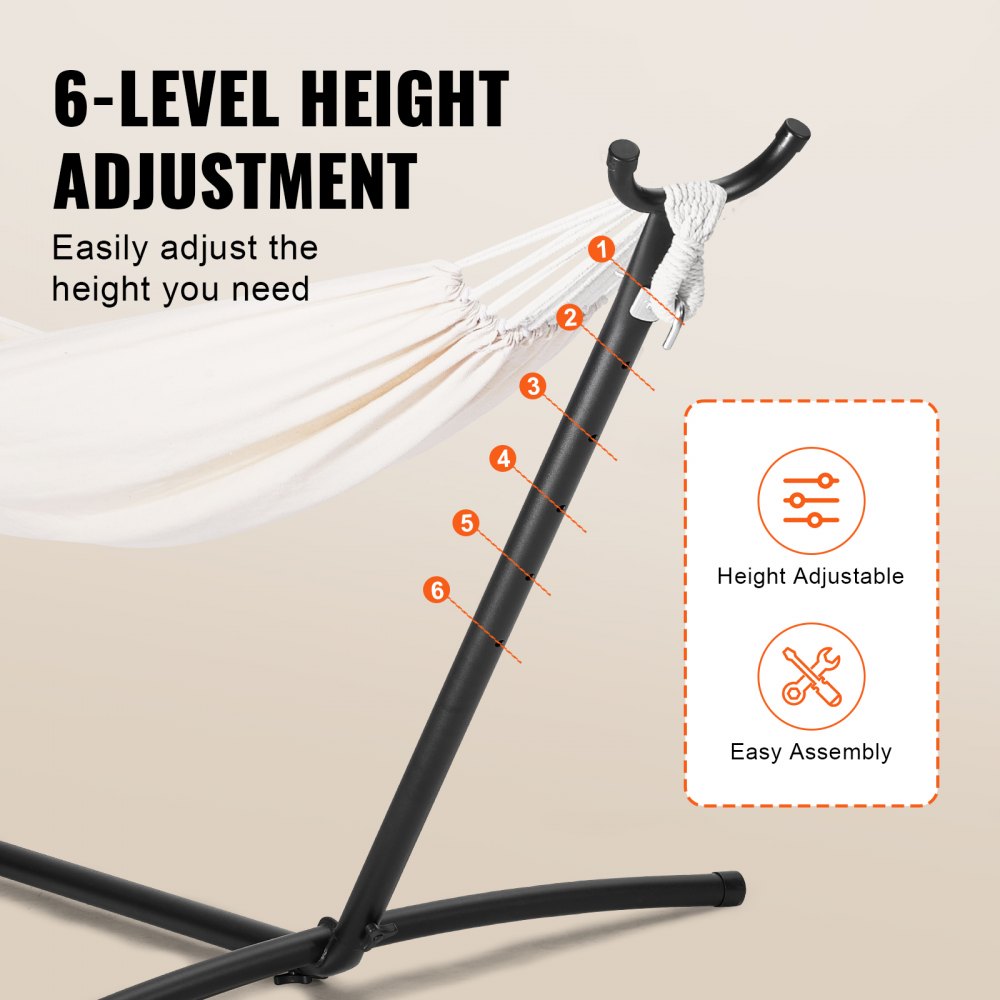 VEVOR Steel Hammock Stand 450lbs Hammock Frame Fits 9.5-12.6ft Hammocks Portable 