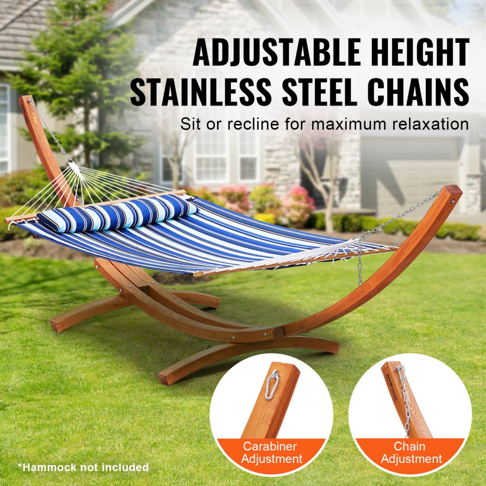 VEVOR Wooden Hammock Stand 475 lbs Capacity Hammock Frame Fits 9-13 ft Hammocks 