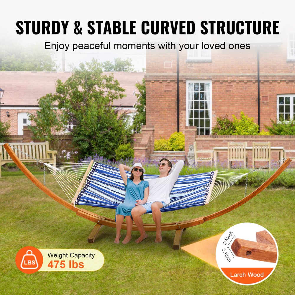 VEVOR Wooden Hammock Stand 475 lbs Capacity Hammock Frame Fits 9-13 ft Hammocks 