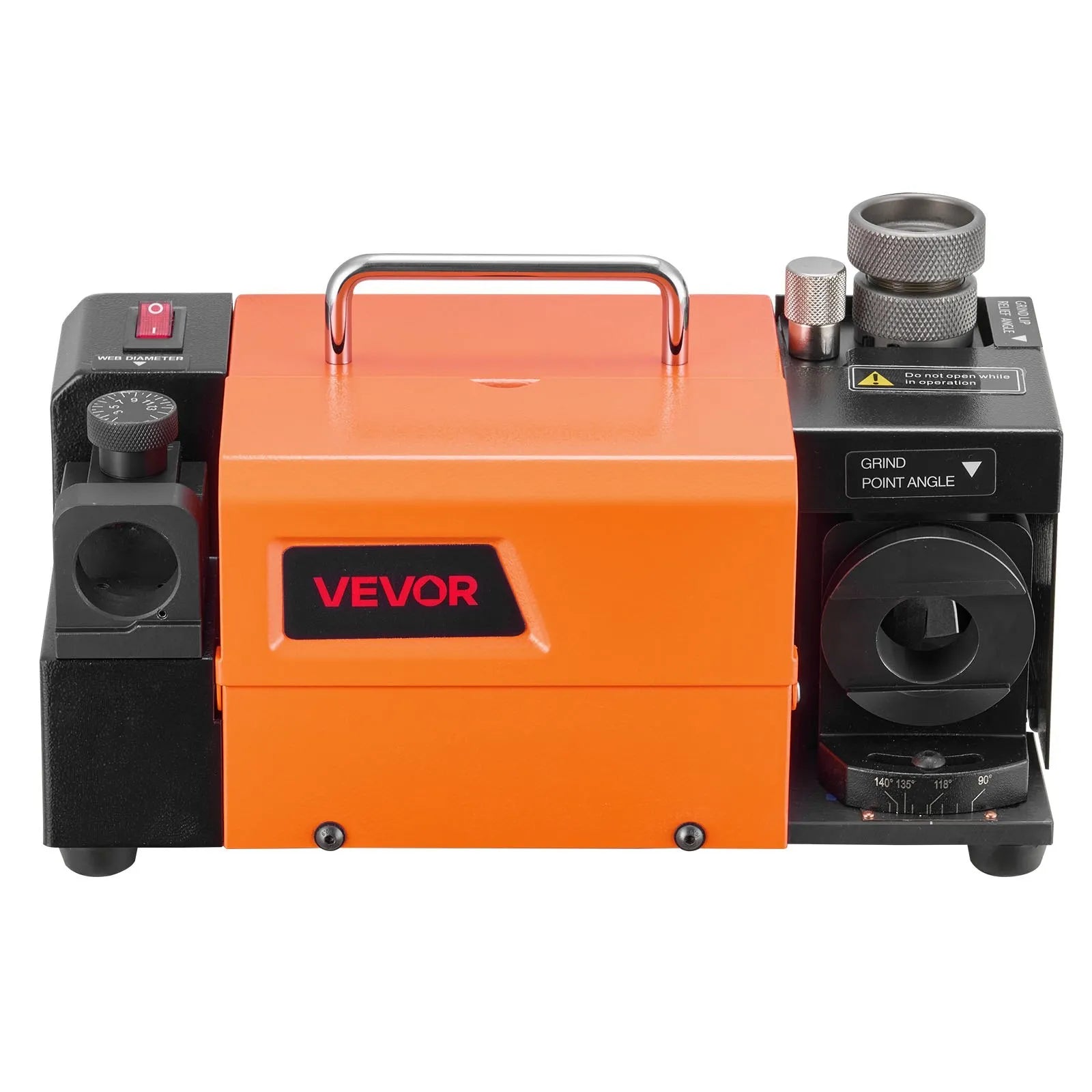 VEVOR Drill Bits Sharpener MR-13A, 3-15mm Drill Bit Grinder Sharpener with 95°-135° Adjustable Point Angle, 5800RPM High Speed Re-Sharpening Machine with 13 Collets & CBN Wheel for Workshops Garages 