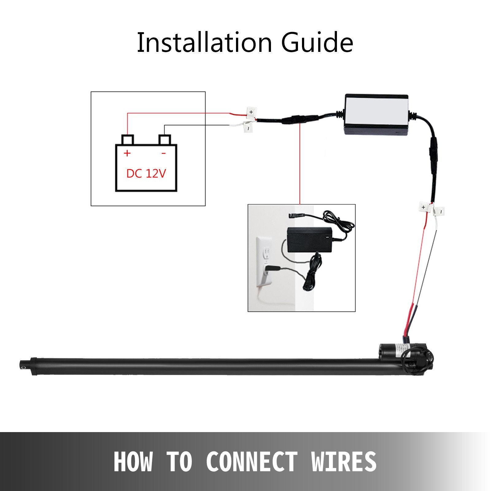 VEVOR 2PCS 30 Inches Electric Actuators Kit 12V DC with Mounting Bracket Heavy Duty 900N 10mm/s Actuators for Recliner TV Table Lift Massage Bed Electric Sofa 