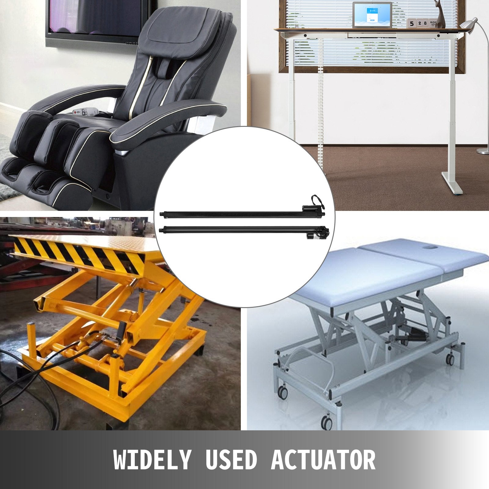 VEVOR 2PCS 30 Inches Electric Actuators Kit 12V DC with Mounting Bracket Heavy Duty 900N 10mm/s Actuators for Recliner TV Table Lift Massage Bed Electric Sofa 
