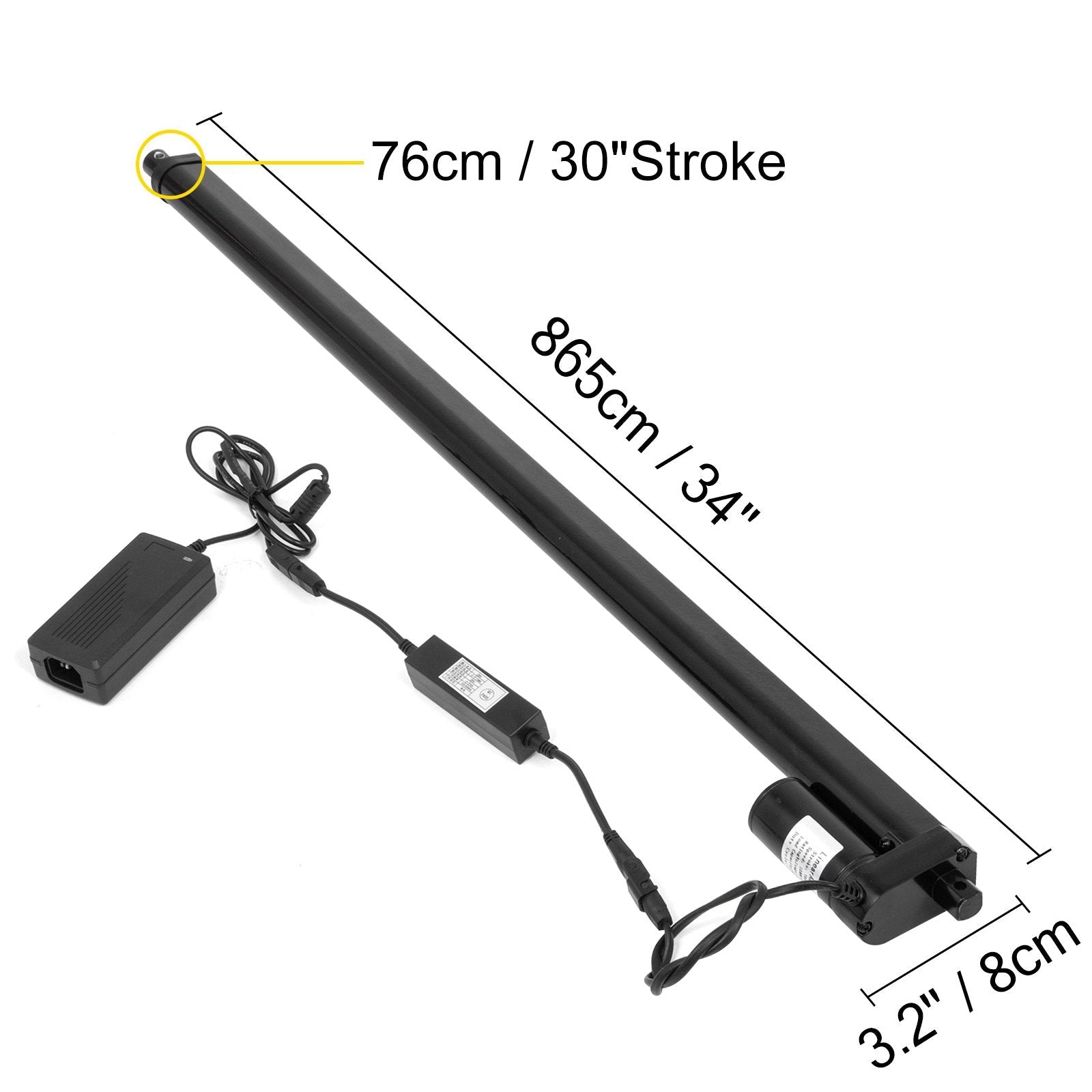 VEVOR 2PCS 30 Inches Electric Actuators Kit 12V DC with Mounting Bracket Heavy Duty 900N 10mm/s Actuators for Recliner TV Table Lift Massage Bed Electric Sofa 