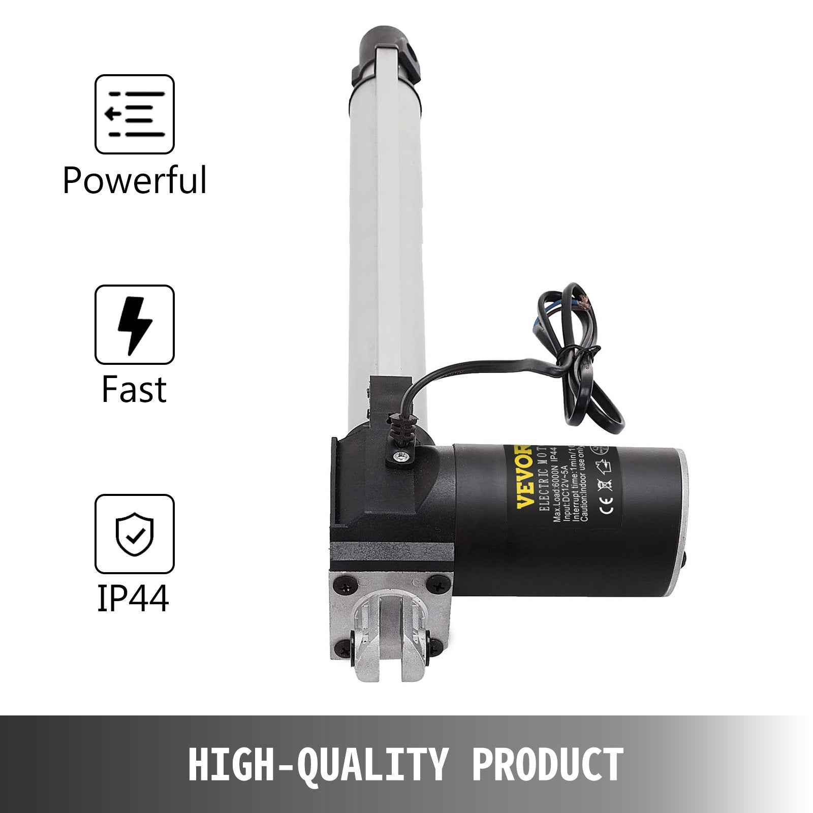 VEVOR 16 Inch Stroke Electric Actuators DC 12V with Mounting Bracket Heavy Duty 6000N/1320LB Actuators for Recliner TV Table Lift Massage Bed Electric Sofa 