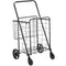 VEVOR Folding Shopping Cart, Jumbo Grocery Cart with Double Baskets, 360° Swivel Wheels, Heavy Duty Utility Cart, 110 LBS Large Capacity Utility Cart for Laundry, Shopping, Grocery, Luggage