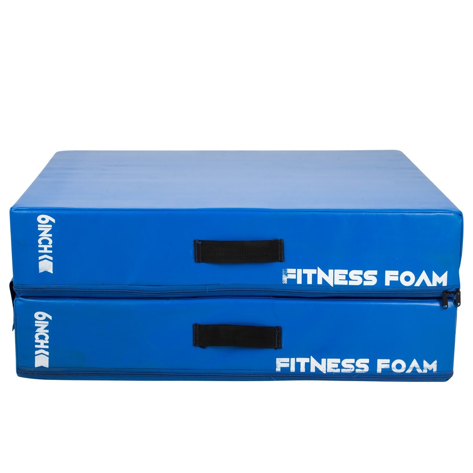 VEVOR 6 inch Barbell Crash Cushion Pads, Weightlifting Protector Falling Pads,Red/Blue/Black Cushioned Foam Mat,for Olympic Weightlifting,One Pair (Blue) 