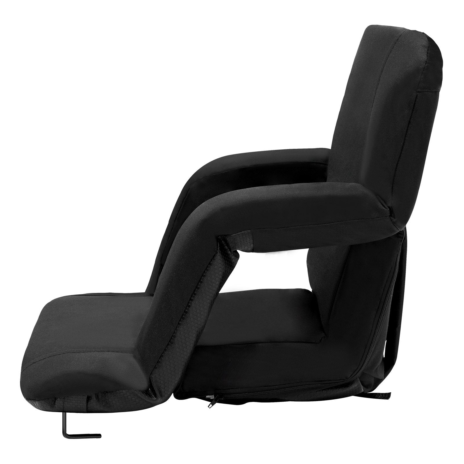 VEVOR Stadium Seat with Back Support, Wide Bleacher Seat Back, Folding Padded Cushion Stadium Chair, Portable Reclining Chair with Hook Pocket Cupholder, Ideal for Sport Event Beach Camping Concert 