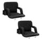 VEVOR Stadium Seat with Back Support, Wide Bleacher Seat Backs, Folding Padded Cushion Stadium Chair, Portable Reclining Chairs with Hook Pocket Cupholder, Ideal for Sport Event Beach Concert (2 Set)