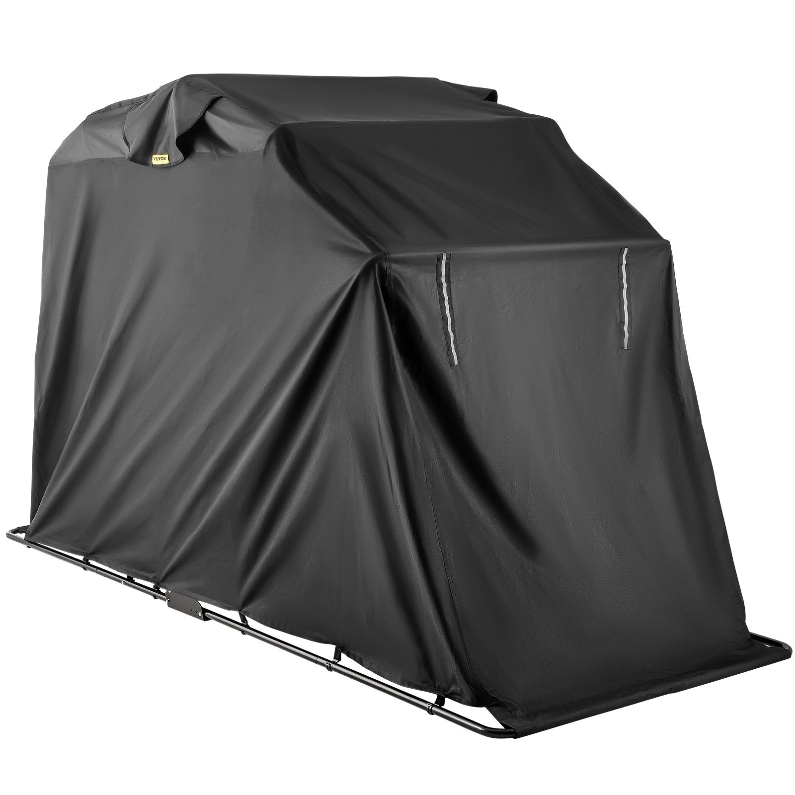VEVOR Motorcycle Cover 600D Motorcycle Tent Oxford Material Motorcycle Shed Anti-UV,132"(L) x 54"(W) x 78"(H) (Black, Large) 