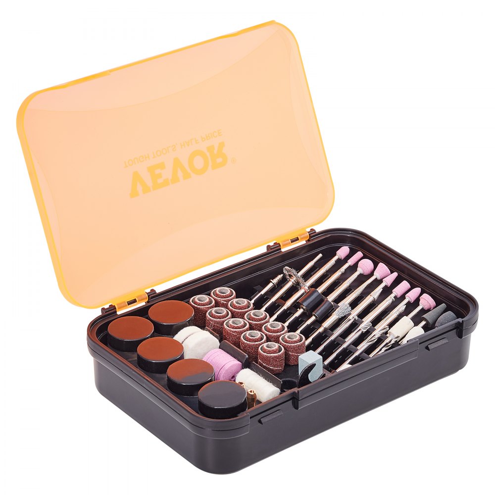 VEVOR Rotary Tool Accessories Kit 357PCS, 1/8" Diameter Shank Power Rotary Tool Accessories Set, Universal Fitment Electric Tool Accessories for Carving, Sanding, Cutting, Drilling, Cleaning, Grinding 