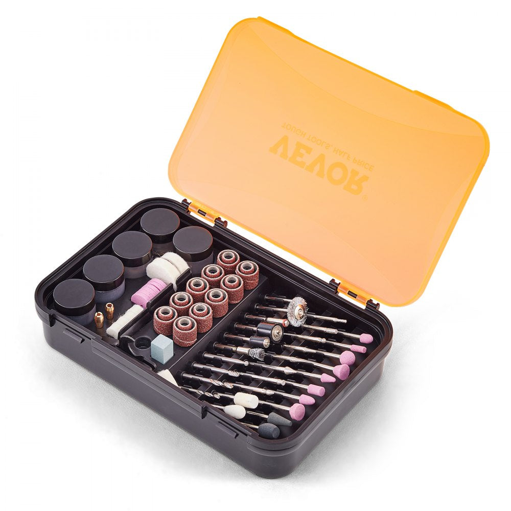 VEVOR Rotary Tool Accessories Kit 357PCS, 1/8" Diameter Shank Power Rotary Tool Accessories Set, Universal Fitment Electric Tool Accessories for Carving, Sanding, Cutting, Drilling, Cleaning, Grinding 
