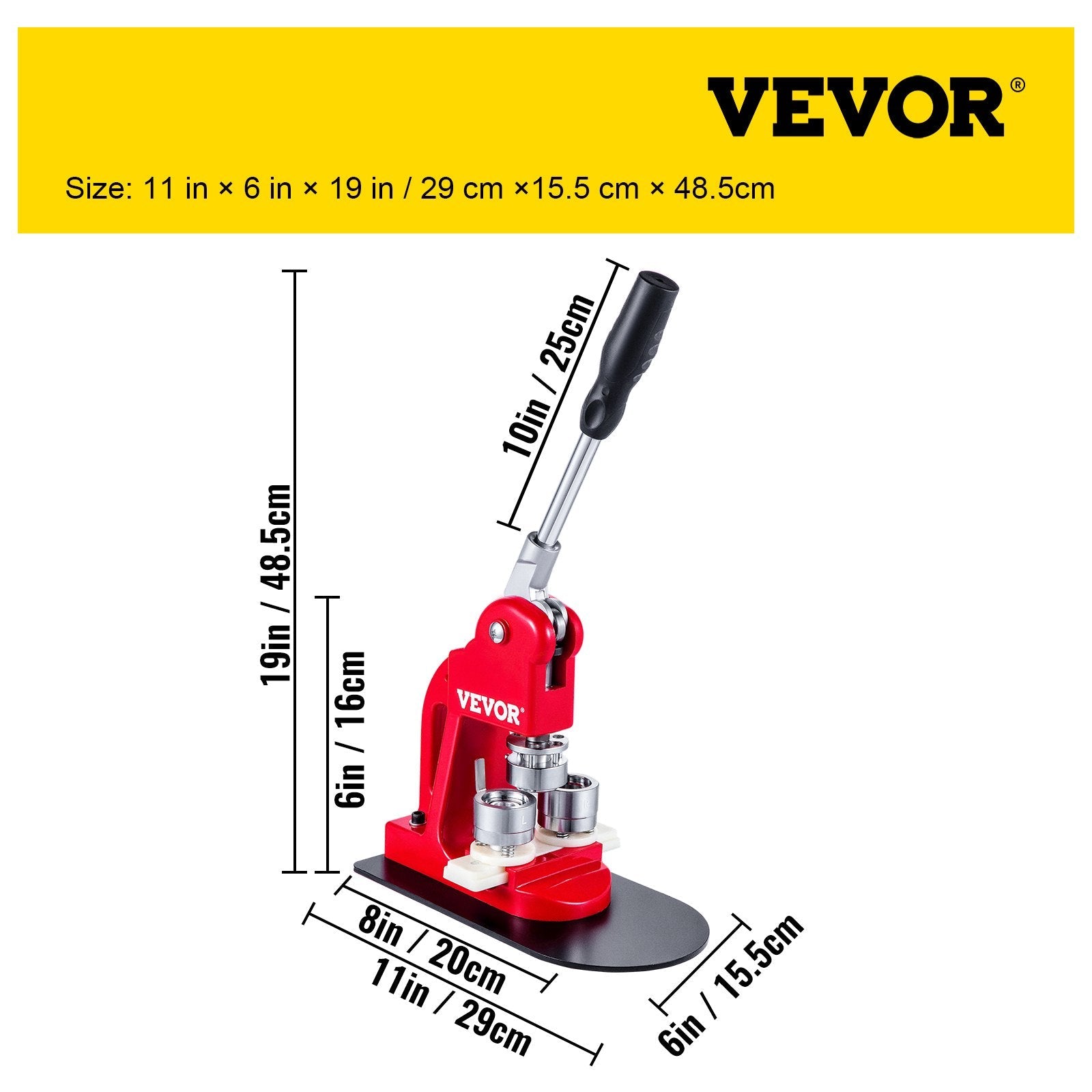 VEVOR Button Badge Maker Machine 25mm?1 in?DIY Pin Button Maker Machine with1000 Pcs Button Parts & Circle Cutter Installation-Free Button Press Kit for Idol, JK, School,Kids 