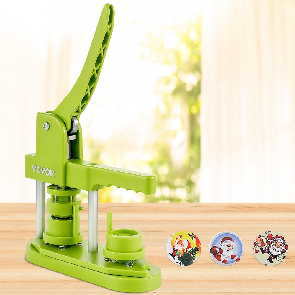 VEVOR Installation-Free Button Maker Machine 25mm (1 inch) with 500pcs Button Parts Badge Press Machine,DIY Pin Button Maker Machine with Circle Cutter 