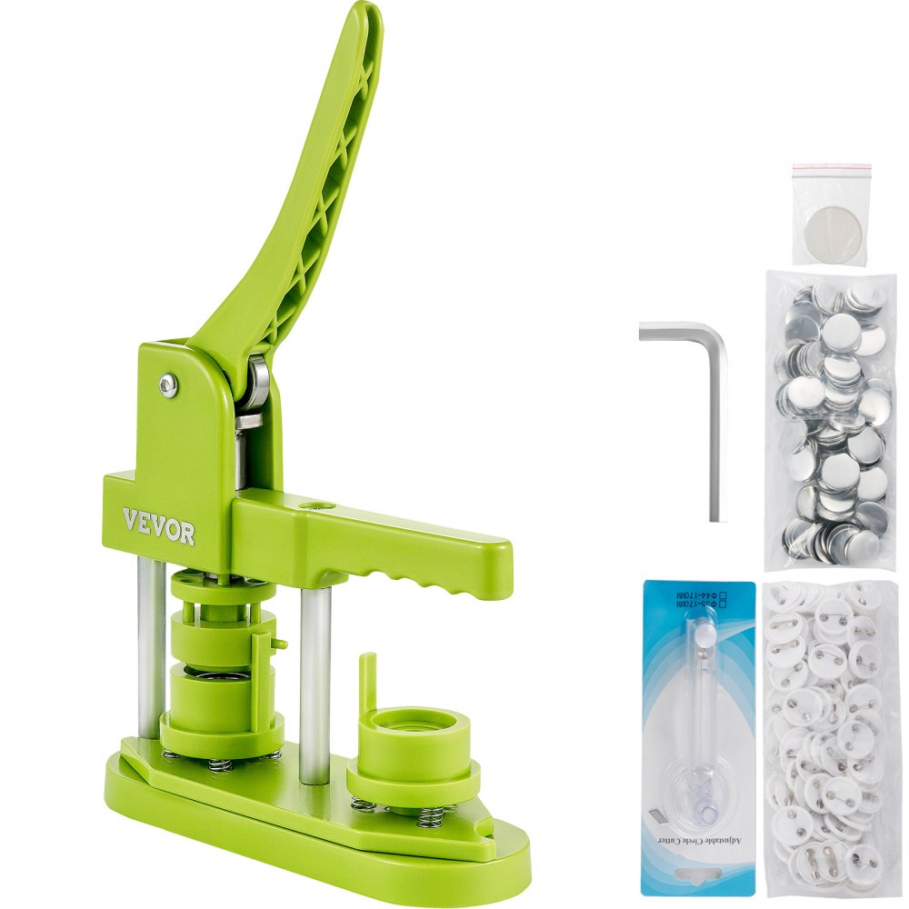 VEVOR Installation-Free Button Maker Machine 25mm (1 inch) with 500pcs Button Parts Badge Press Machine,DIY Pin Button Maker Machine with Circle Cutter 