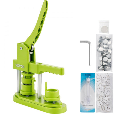 VEVOR Installation-Free Button Maker Machine 25mm (1 inch) with 500pcs Button Parts Badge Press Machine,DIY Pin Button Maker Machine with Circle Cutter 
