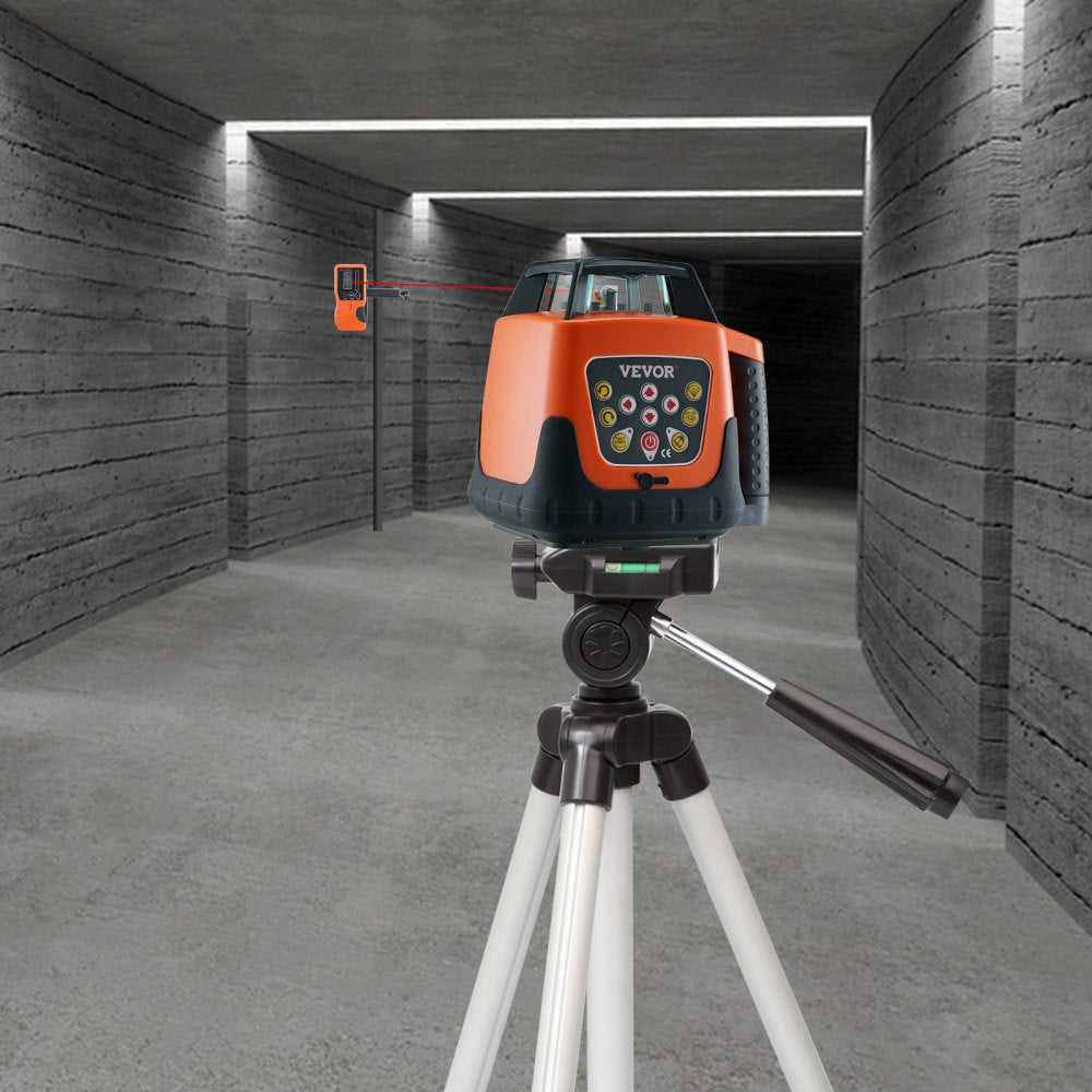 VEVOR Laser Level, 1650ft, 360 Degree Self Leveling Red Cross Line Laser, 5 Rotation Speeds & 4 Scanning Angles Adjustment, IP66 Waterproof Remote Control Manual Self-leveling Mode, Battery Included 