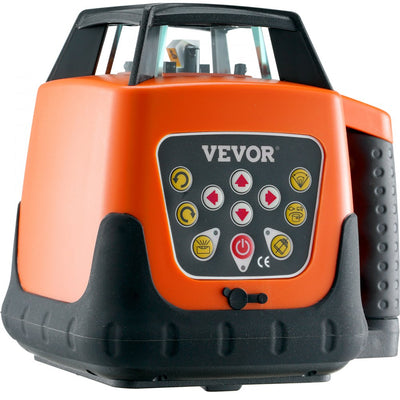 VEVOR Laser Level, 1650ft, 360 Degree Self Leveling Red Cross Line Laser, 5 Rotation Speeds & 4 Scanning Angles Adjustment, IP66 Waterproof Remote Control Manual Self-leveling Mode, Battery Included 