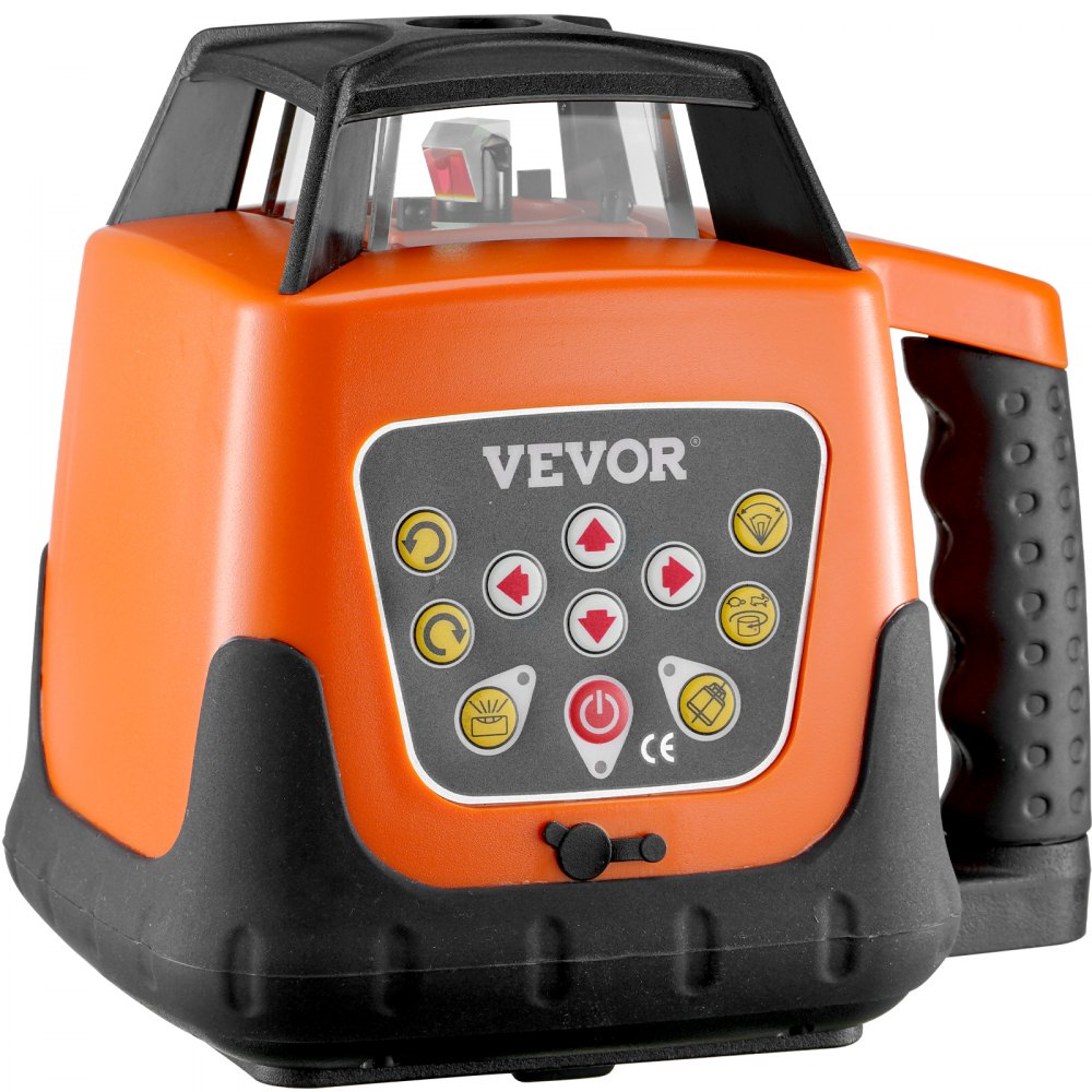 VEVOR Laser Level, 1650ft, 360 Degree Self Leveling Red Cross Line Laser, 5 Rotation Speeds & 4 Scanning Angles Adjustment, IP66 Waterproof Remote Control Manual Self-leveling Mode, Battery Included 