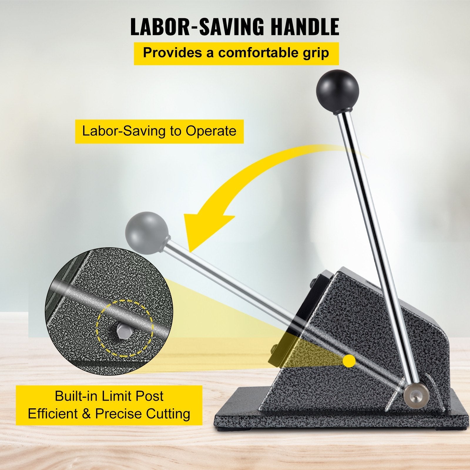 VEVOR Graphic Punch Die Cutter 1-1/4"/32mm Round Punch Die Cutter Cast Iron Manual Graphic Punch Press Button Badge Maker 0.05"/1.5mm Cut Thickness Graphic Die Cutter with Steel Blade for Badge Making 