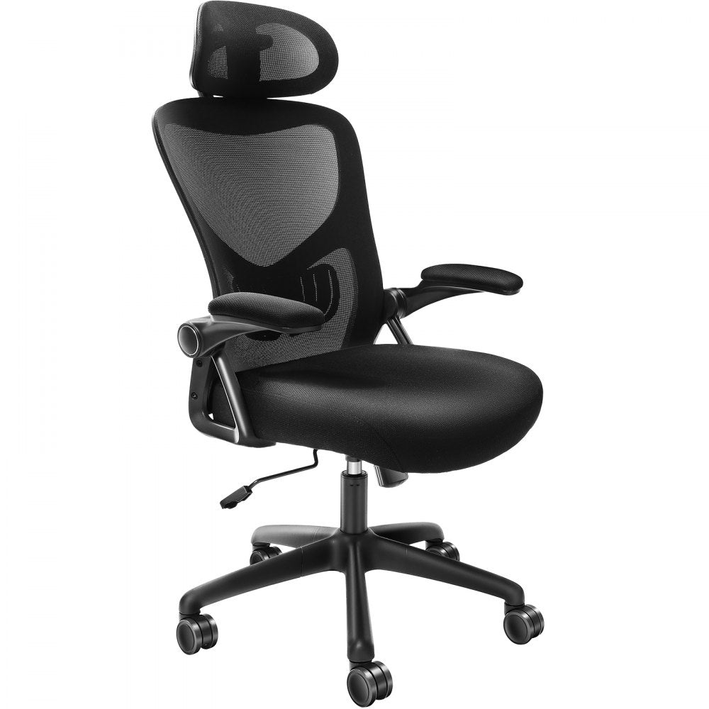 VEVOR Office Chair with Adjustable Lumbar Support, High Back Ergonomic Desk Chair with Adjustable Headrest, 2D Armrest, Ergonomic Office Chair Backrest, Computer Chair for Home Office 