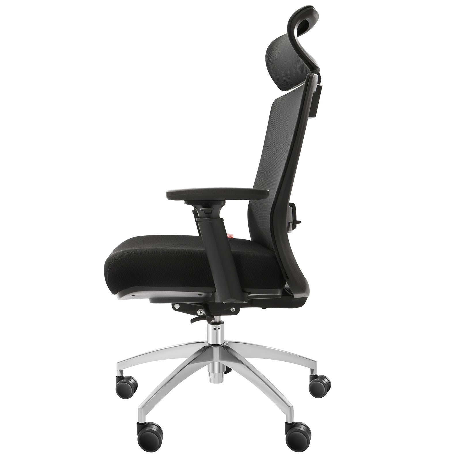 VEVOR Ergonomic Office Chair with Slide Seat, Desk Chair with Mesh Seat, Angle and Height Adjustable Home Office Chair with Back and Lumbar Support, Swivel Computer Task Chair 