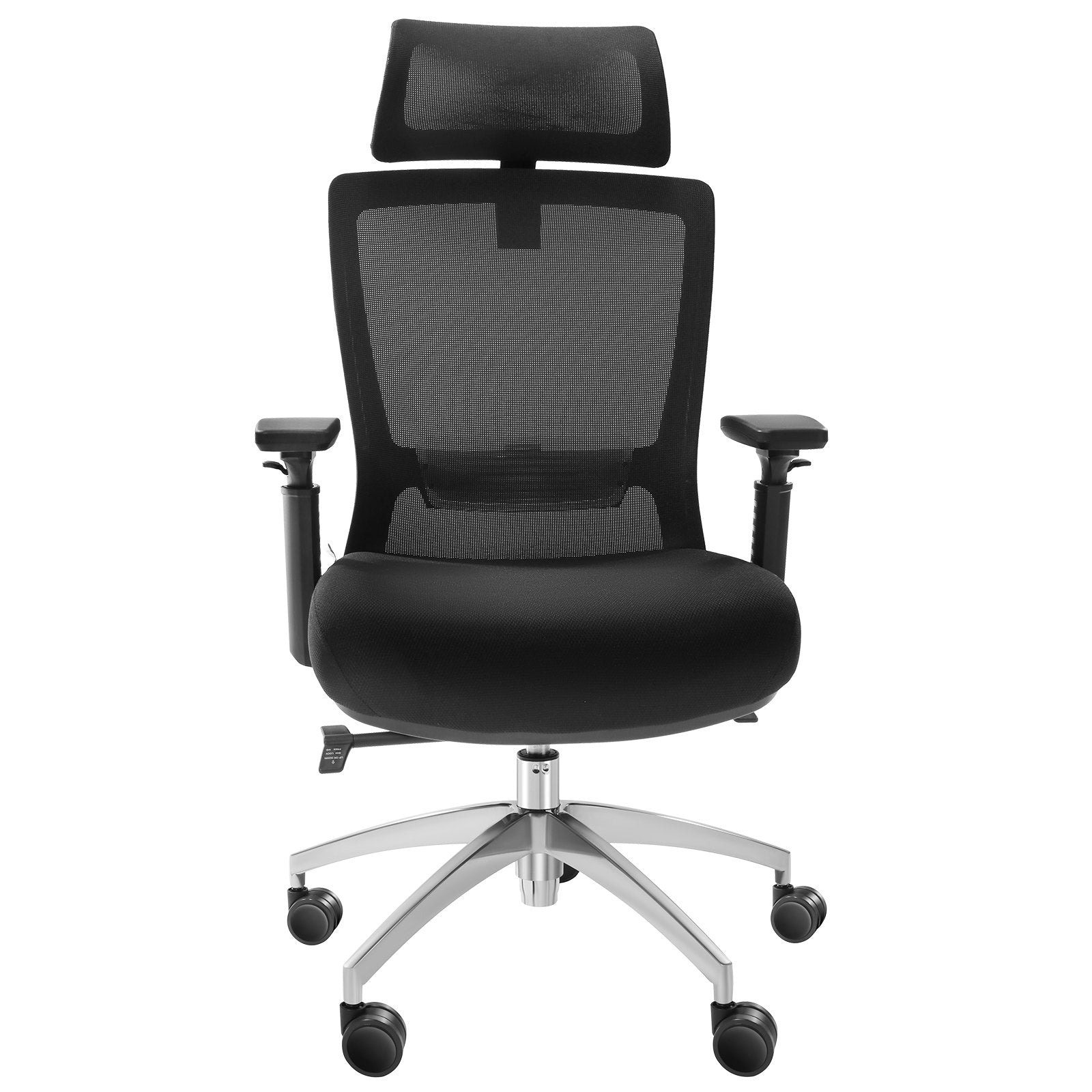 VEVOR Ergonomic Office Chair with Slide Seat, Desk Chair with Mesh Seat, Angle and Height Adjustable Home Office Chair with Back and Lumbar Support, Swivel Computer Task Chair 
