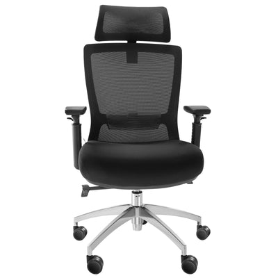 VEVOR Ergonomic Office Chair with Slide Seat, Desk Chair with Mesh Seat, Angle and Height Adjustable Home Office Chair with Back and Lumbar Support, Swivel Computer Task Chair 
