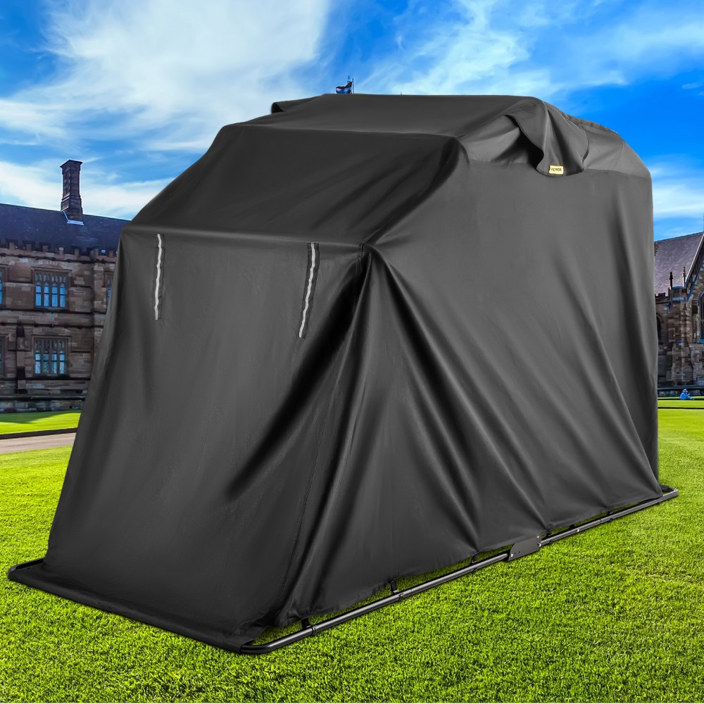 VEVOR Hoods For Vehicles Motorcycle Shelter Shed  Waterproof Motorcycle Cover Outdoor Protection 106.5 Inch X41.5 Inch X61 Inch Motorbike Cover Tent Scooter Shelter 