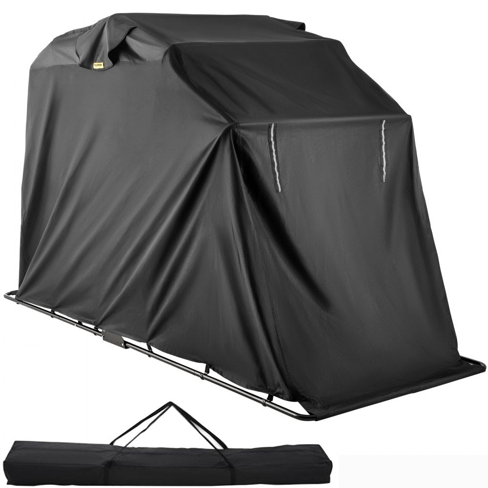 VEVOR Hoods For Vehicles Motorcycle Shelter Shed  Waterproof Motorcycle Cover Outdoor Protection 106.5 Inch X41.5 Inch X61 Inch Motorbike Cover Tent Scooter Shelter 