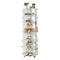 VEVOR 7 Tier Rotating Shoe Rack Tower with Adjustable Shelves, Movable 360° Spinning Carousel Display with Wheels, Lazy Susan Organizer Closet for Bedroom, Living Room, Entryway, Closet, White