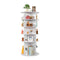 VEVOR 5 Tiers Rotating Shoe Rack Tower, 360° Spinning Shoe Rack, Revolving Storage Round Carousel Display, Freestanding Lazy Susan Organizer Display for Bedroom, Living Room, Entryway, Closet, White