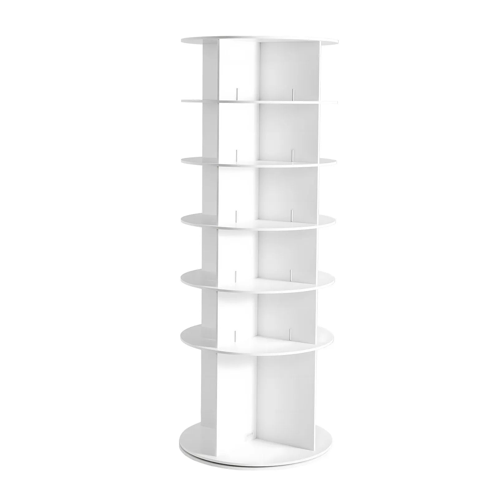 VEVOR 6 Tiers Rotating Shoe Rack Tower, 360° Spinning Shoe Rack, Revolving Storage Round Carousel Display, Freestanding Lazy Susan Organizer Display for Bedroom, Living Room, Entryway, Closet, White 