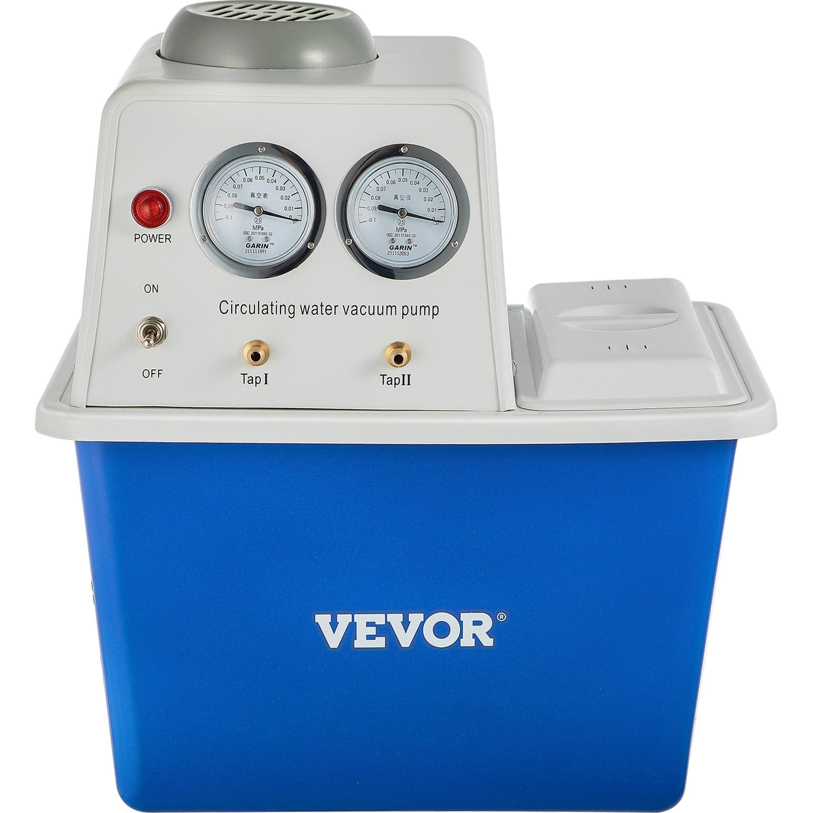 VEVOR Lab Multi-Purpose Water Circulating Vacuum Pump,15L, with 2 Off-Gas Taps,Stainless Vacuum Pump 180W 110V,Anti-Corrosion Pump Lab Chemistry Equipment 
