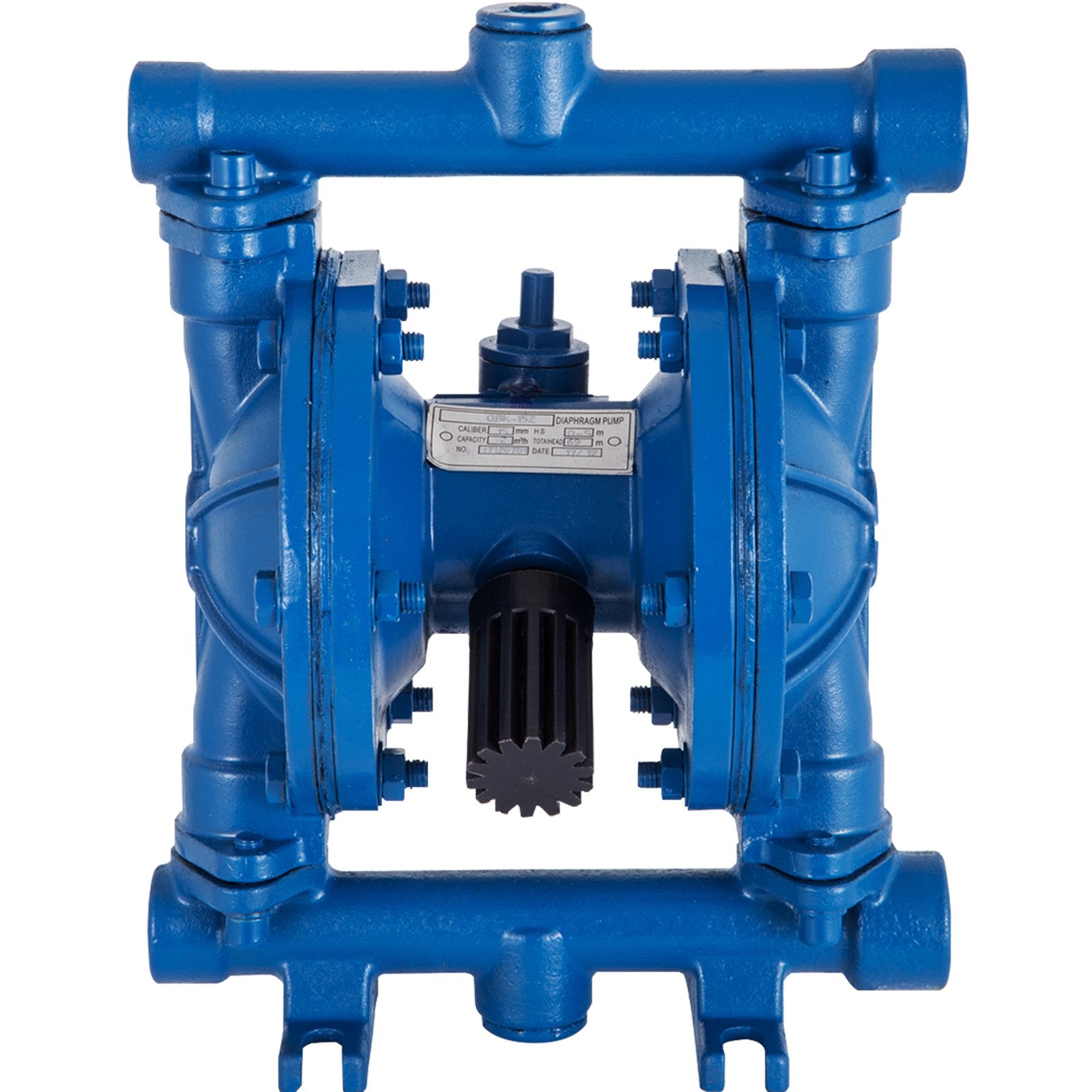 VEVOR Air-Operated Double Diaphragm Pump, 1/2" Inlet & Outlet, Cast Iron Body, 8.8 GPM & Max 120PSI, Nitrile Diaphragm Pneumatic Transfer Pump for Petroleum, Diesel, Oil & Low Viscosity Fluids 