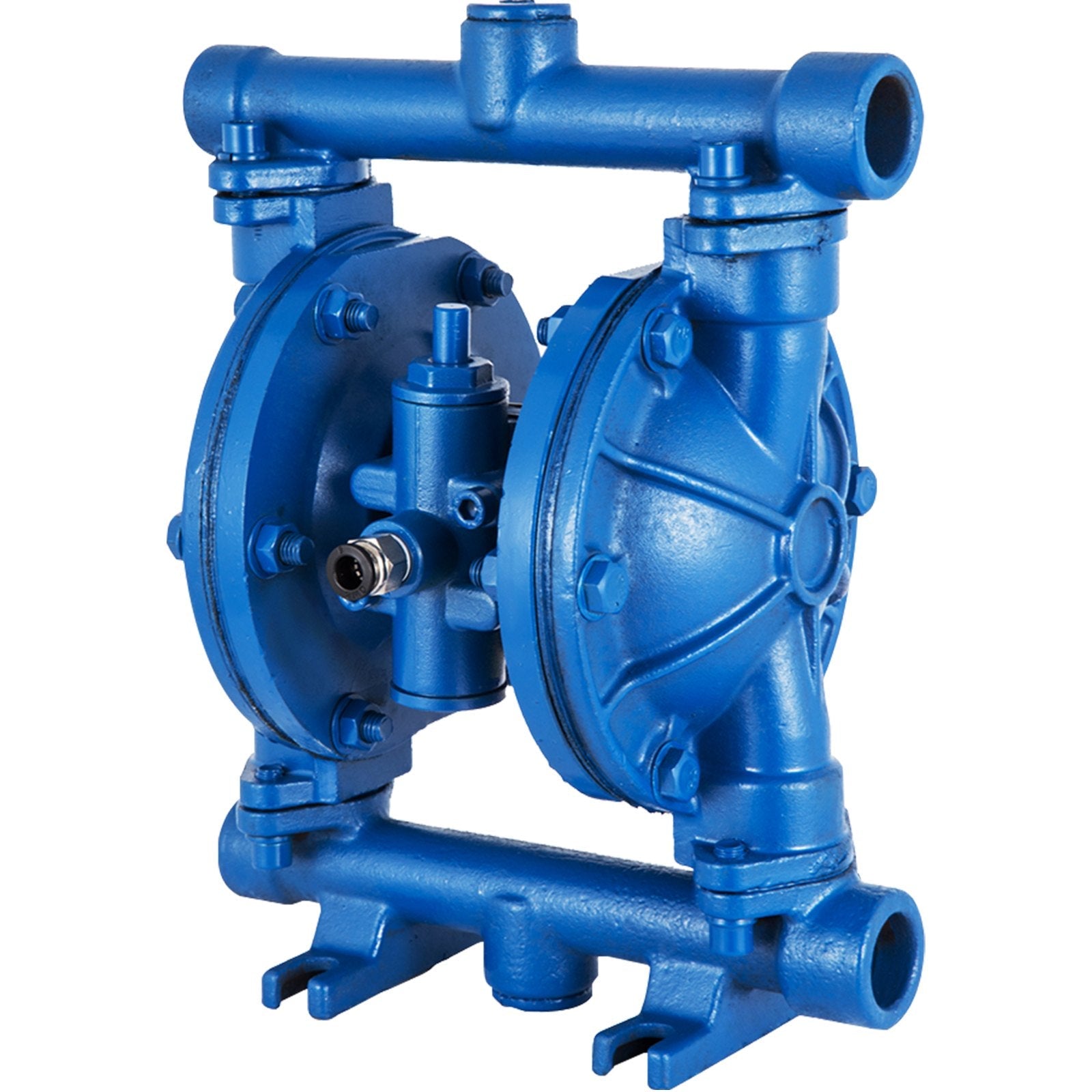 VEVOR Air-Operated Double Diaphragm Pump, 1/2" Inlet & Outlet, Cast Iron Body, 8.8 GPM & Max 120PSI, Nitrile Diaphragm Pneumatic Transfer Pump for Petroleum, Diesel, Oil & Low Viscosity Fluids 