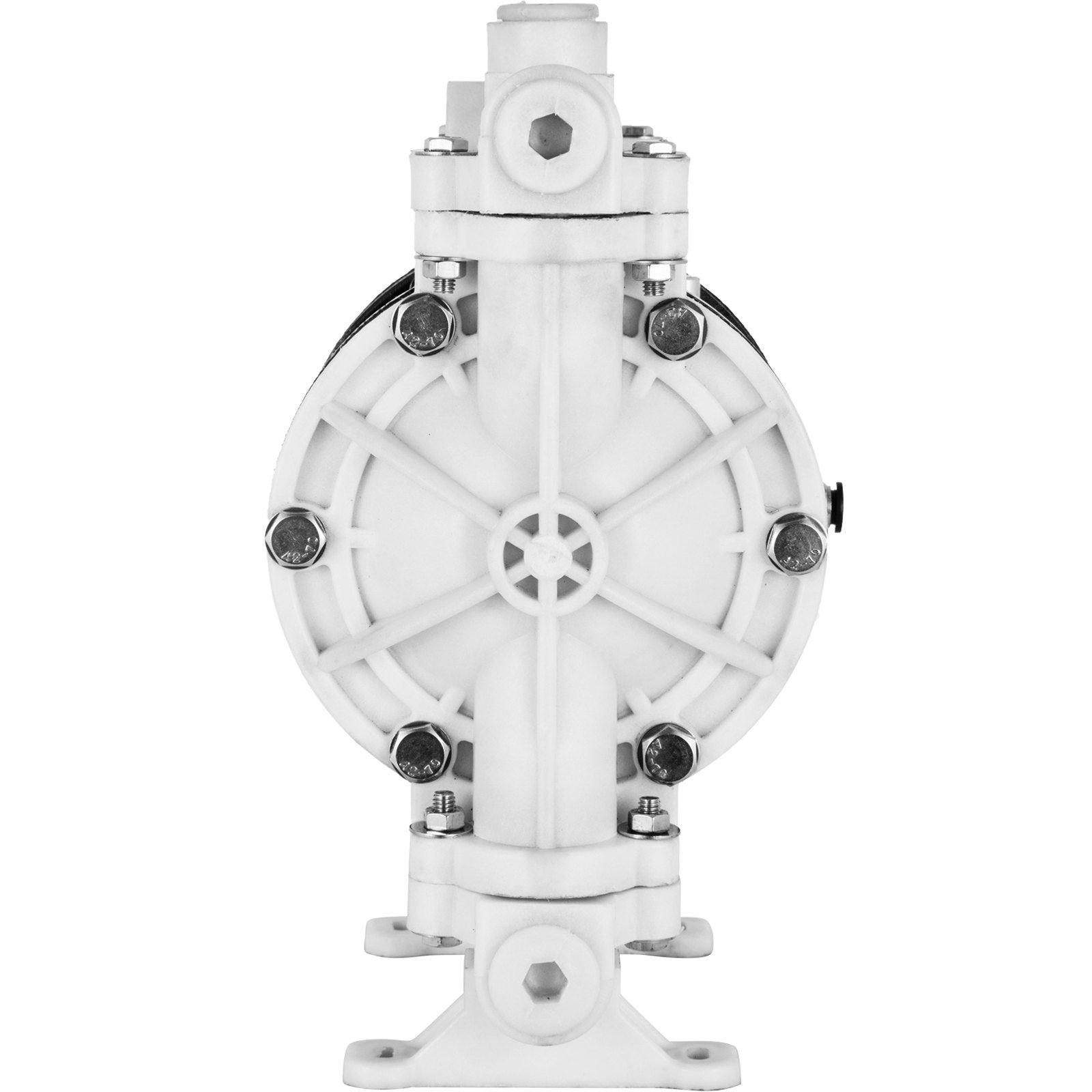 VEVOR Air-Operated Double Diaphragm Pump 1/2 Inch Inlet Outlet Polypropylene 13 GPM Max 100PSI,Nitrile Corrosion-Proof Diaphragm Air Pump for Chemical Industrial Use,QBY-15PP 